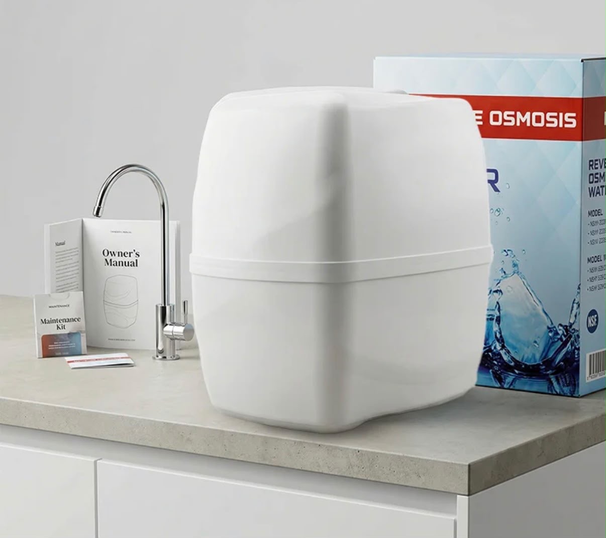 MOWA Kompakt mit Wasserhahn auf einer Küchenarbeitsplatte